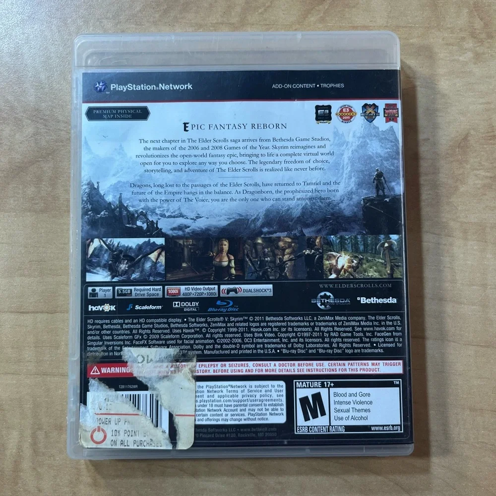 The Elder Scrolls V: Skyrim for PS3 PlayStation 3 game